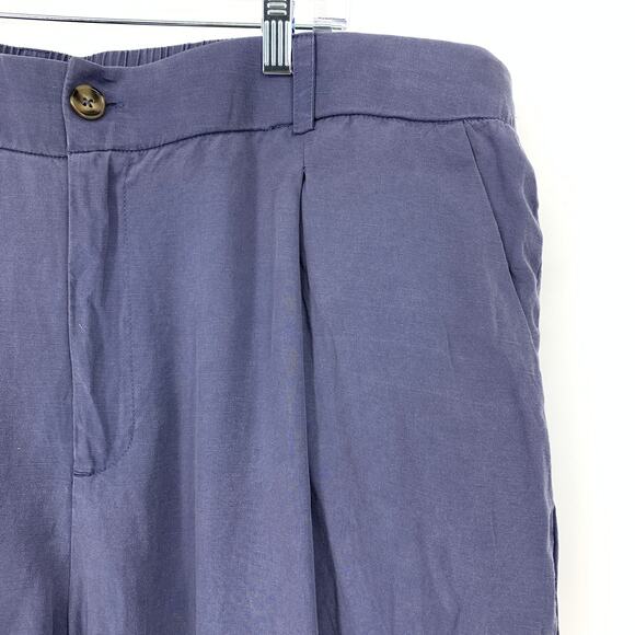 Torrid Tapered Leg Casual Crop Pants Womens Size 24 Elastic Back Waist Blue Gray - Picture 3 of 5